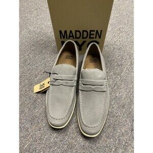 Madden NYC Slip On Men’s Size 11 Loafers Shoes Gray Suede Look Leather NWT
